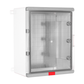 Cutie distributie IP67 din ABS gri, usa transparenta, placa metalica, 400x500x240 mm PS405024 Plastim - 1